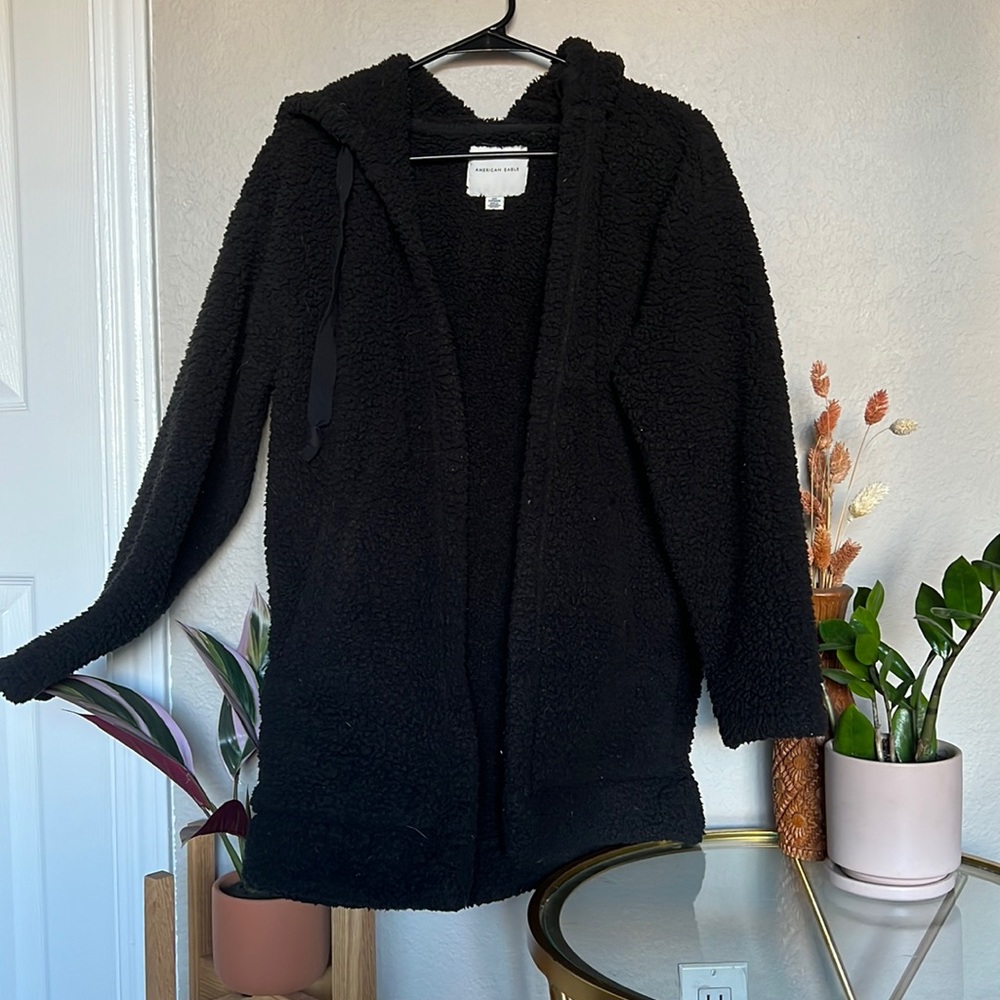 American Eagle Oversized Hooded Cardigan